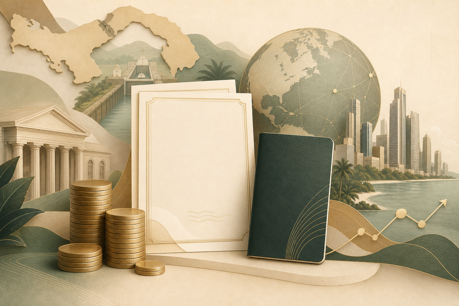 Panama Company Formation and Friendly Nations Visa Guide - editorial illustration