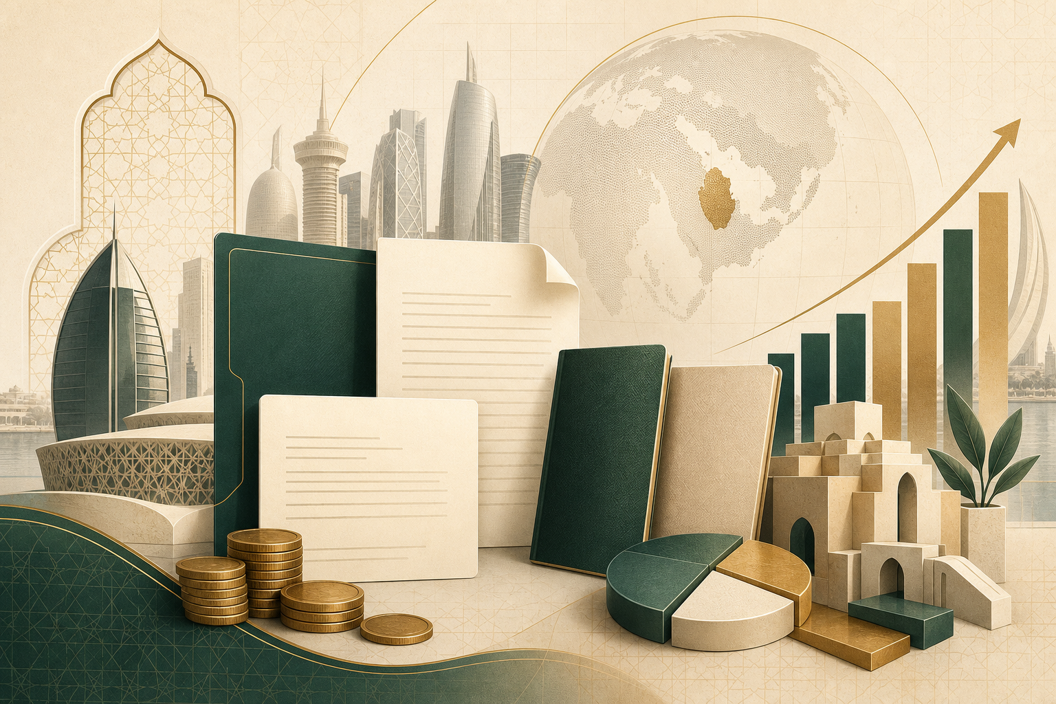 Qatar Tax and Business Setup Guide 2026 - editorial illustration