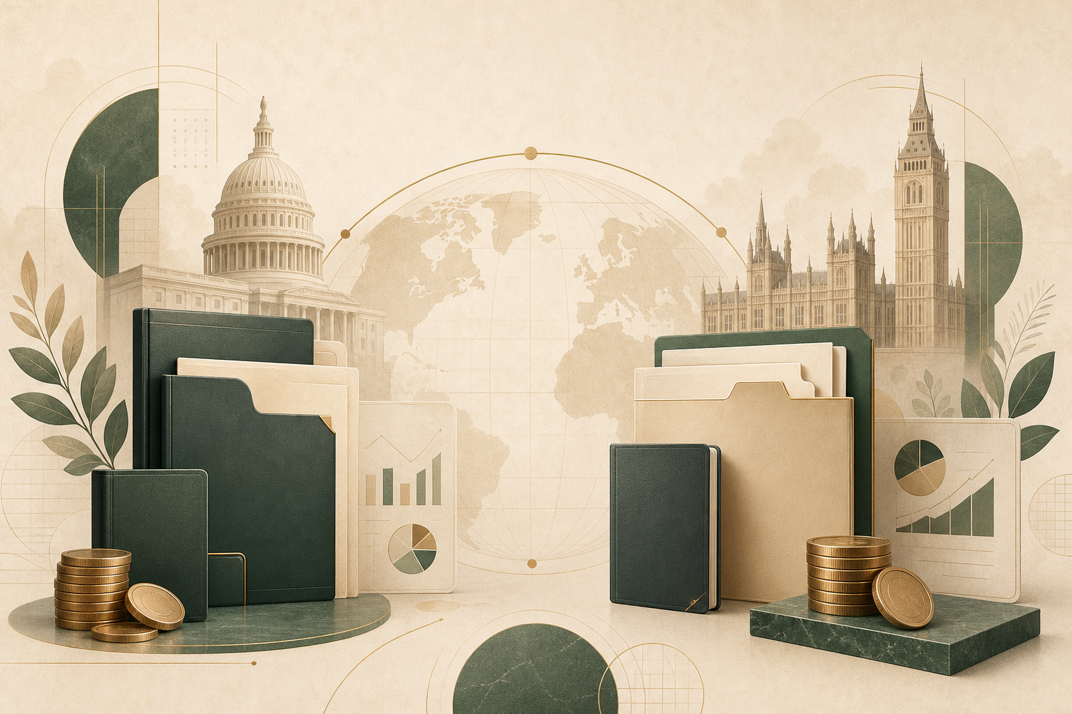 US LLC vs UK LLP for Non-Residents - editorial illustration